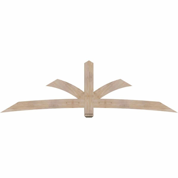 Ekena Millwork Davenport Smooth Timber Gable Bracket, Douglas Fir, 108"W x 31 1/2"H x 3 1/2"D x 5 1/2"F, 7/12 Pitch GBW108X31X0406DAV00SDF - main